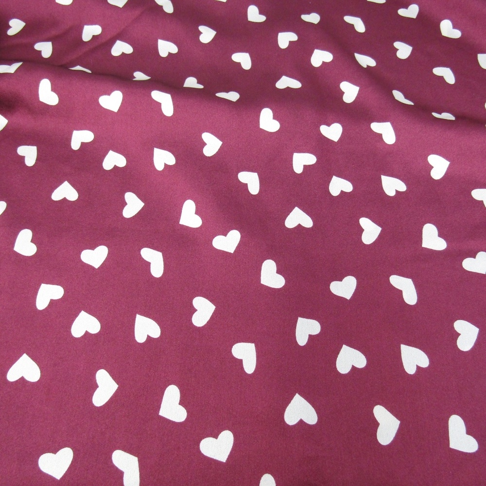 Boohoo Man Heart Shirt Burgundy White Size 4xl - Picture 6 of 6